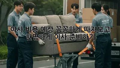 이사 비용 예상: 꼼꼼하게 따져보고 현명하게 이사 준비하기